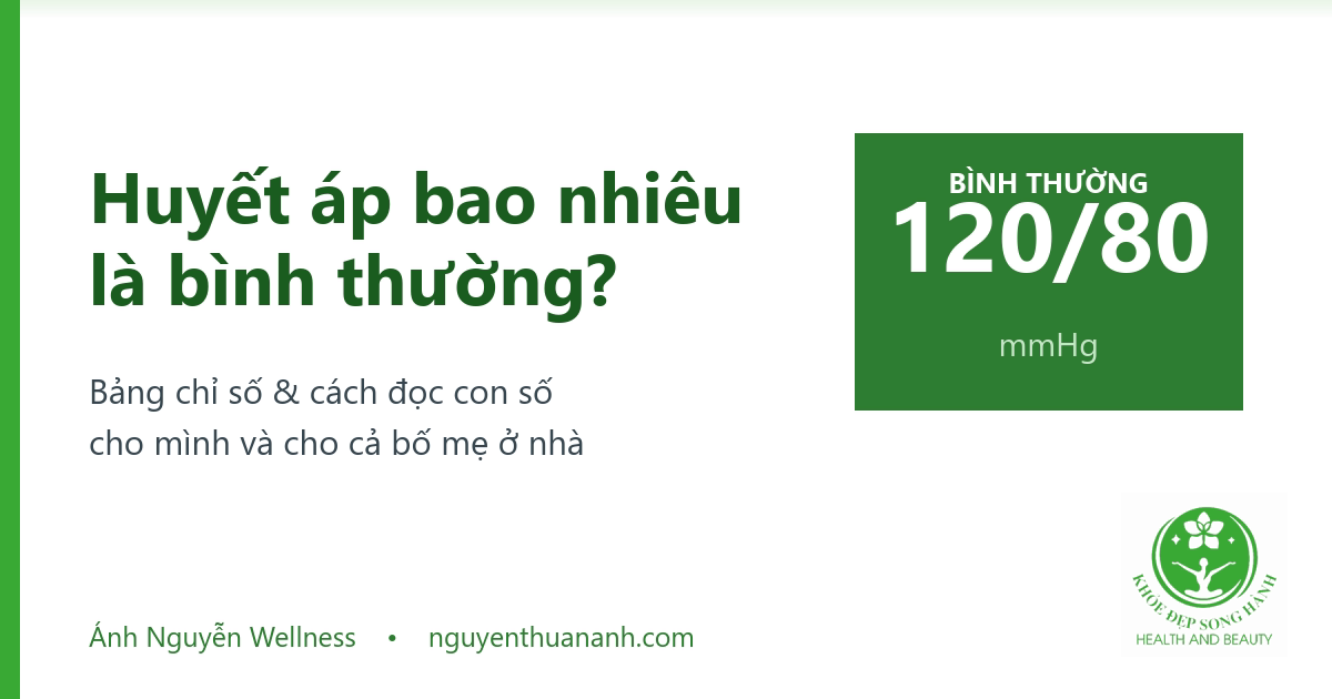 huyết áp bao nhiêu là bình thường